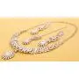 Touchstone Indian Bollywood Intricately Crafted Diamond Look Rhinestone Crystal Colorful Wedding Designer Jewelry Necklace Set in Gold and Silver Tone for Women.