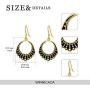 WINNICACA S925 Sterling Silver Dissent Collar Earrings RBG Gifts for Fans of Ruth Bader Ginsburg