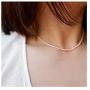 Women Bohemian White Beaded Choker Glass Necklaces Jewelry Gifts for Mom Girlfriend