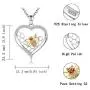 Sterling Silver Bee Honeycomb Necklace S925 Love Heart Little Bumblebee Cubic Zirconia Pendant Jewelry Gift for Teens Women Girl Sterling Silver Bee Honeycomb Necklace S925 Love Heart Little Bumblebee Cubic Zirconia Pendant Jewelry Gift for Teens Women Girl