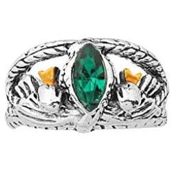 FAADBUK The Lord of The Rings Jewelry The Lord of The Rings Aragons Green Stone Rings 8 to 11 Aragon Snake Gothic Rings