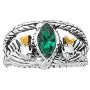 FAADBUK The Lord of The Rings Jewelry The Lord of The Rings Aragons Green Stone Rings 8 to 11 Aragon Snake Gothic Rings