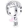 BAMOER Sterling Silver Boy Charms with Lovely Family Charm Bead Fit Pandora Bracelets for Women & Girls