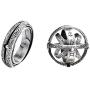 JAJAFOOK Astronomical Sphere Ball Deformation Ring Cosmic Finger Ring Lover Gifts, Titanium Steel Rings