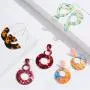 beemean 4-9 Pair Acrylic Earrings Resin Drop Dangle Earrings Minimalist Bohemian Statement Jewelry for Women Girls