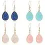 4 pairs Sparkle Crystal Druzy Earrings For Women Jewelry Handmade Water drop Hanging Drop Earring Teardrop Long Earrings Jewelry 4 pairs Sparkle Crystal Druzy Earrings For Women Jewelry Handmade Water drop Hanging Drop Earring Teardrop Long Earrings Jewelry