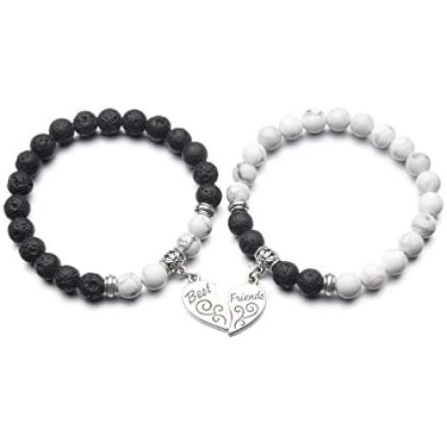 ZHEPIN Best Friend Bracelet,Relationship Bracelets-Love Formed by The Bracelet Symbolizes Connected Heart