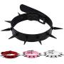 FM FM42 Unisex Multicolor 30 Styles Simulated Leather PU Black-Tone/Silver-Tone Spikes Rivets Spiked Punk Rock Gothic Choker Collar Necklace
