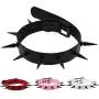 FM FM42 Unisex Multicolor 30 Styles Simulated Leather PU Black-Tone/Silver-Tone Spikes Rivets Spiked Punk Rock Gothic Choker Collar Necklace FM FM42 Unisex Multicolor 30 Styles Simulated Leather PU Black-Tone/Silver-Tone Spikes Rivets Spiked Punk Rock Gothic Choker Collar Necklace