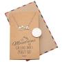 Quan Jewelry Mountain Pendant Necklace for Men and Women, Adventure and Outdoor Lovers, Mountains Jewelry Gift with Greeting Card