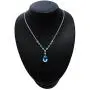 RB Gems Sterling Silver 925 Necklace Genuine Gemstone Pear 18X13 mm, Rhodium-Plated Finish
