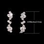 Yean Bride Silver Bridal Necklace Earrings Set Crystal Wedding Jewelry Set Rhinestone Choker Necklace for Women and Girls (Set of 3)