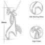 Giraffe Necklace 925 Sterling Silver Tree of Life Family Love Pendant Necklace Jewelry Birthday Gifts for Women Mother
