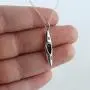 FashionJunkie4Life Sterling Silver 3D Kayak Charm Necklace, 18'' Chain Kayaking Kayaker Canoe FashionJunkie4Life Sterling Silver 3D Kayak Charm Necklace, 18'' Chain Kayaking Kayaker Canoe
