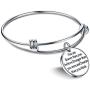 You are Braver Stronger Smarter than you think Inspirational Expandable Bangle Bracelet Women