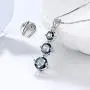 Aurora Tears Mystic Topaz Rainbow Jewelry Sets Women 925 Sterling Silver Crystal Necklaces/Earrings Set Wedding DS0043M