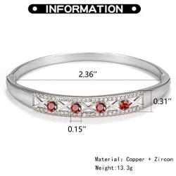 Almusen Women Hollow Bangle Cubic Zirconia Stones Jewelry for Women with Crystal Bracelet Birthday Women Teen Girls Women Girls Valentines Day Gifts with Elegant Jewelry Box