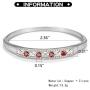 Almusen Women Hollow Bangle Cubic Zirconia Stones Jewelry for Women with Crystal Bracelet Birthday Women Teen Girls Women Girls Valentines Day Gifts with Elegant Jewelry Box