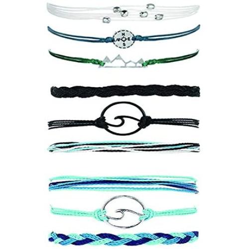 3 PcsVSCO String Wave Bracelet Adjustable Friendship Bracelet Handcrafted Jewelry Women (set A)