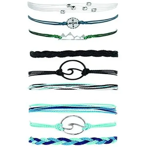 3 PcsVSCO String Wave Bracelet Adjustable Friendship Bracelet Handcrafted Jewelry Women (set A) 3 PcsVSCO String Wave Bracelet Adjustable Friendship Bracelet Handcrafted Jewelry Women (set A)