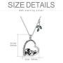 AOBOCO Funny Panda Daughter Necklace Sterling Silver Heart Pendant Embellished with Crystals from Austria - Always My Daughter Forever My Friend, Gifts for Daughter Daughter-in-law Stepdaughter