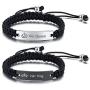 XUANPAI Personalized Handmade Braided Rope ID Plate Couples Bracelets for Women Men Friendship …
