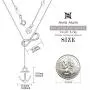 Annis Munn Anchor Infinity Pendant Women Necklace 925 Sterling Silver Women Jewelry Y shaped Adjustable Necklace for Teen Girls Best Gift for Her