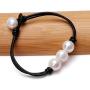 Genuine Leather Pearl Braided Bracelet for Women Wrap Knotted Freshwater Pearl Handmade Fashion Jewelry