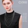 T400 925 Sterling Silver 1.5mm 1mm Italian Box Chain Necklace Unisex Gift for Women Men Boys 16 18 20 22 24 26 30 inches