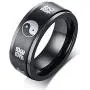 PJ Jewelry Mens Tai Chi Yin Yang Bagua Balance Ring Stainless Steel Taoism Zen Spirit Talisman Spinner Band PJ Jewelry Mens Tai Chi Yin Yang Bagua Balance Ring Stainless Steel Taoism Zen Spirit Talisman Spinner Band
