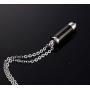 PJ Stainless Steel Bullet Capsule Container Cremation Ashes Urn Pendant Keepsake Memorial Necklace