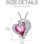 AOBOCO Horse Necklace Sterling Silver Horse in Heart Pendant Necklace Animal Horse Jewelry Gift for Women Teen Girls Horse Lovers, Embellished with Crystals from Austria