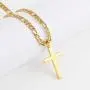 FZTN Jewelry Gold Figaro Link Chain Necklace for Men Women & Teens Boys 18K Gold Plated Stainless Steel Necklace,Fashion Jewelry,Wear Alone or with Pendant,18-26 Inch
