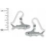Whimsical Grey Shark Earrings Made in the USA by Sienna Sky 1712