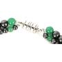 Elegant Womens Hematite Magnetic Therapy Necklace with Healing Stones Pain Relief for Neck Arthritis Migraine Headaches Shoulders and Back (Regular, Green Aventurine)