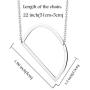 LOYALLOOK Large Sideways Initial Necklace for Women Big Letter Script Name Stainless Steel Pendant Letter Necklace