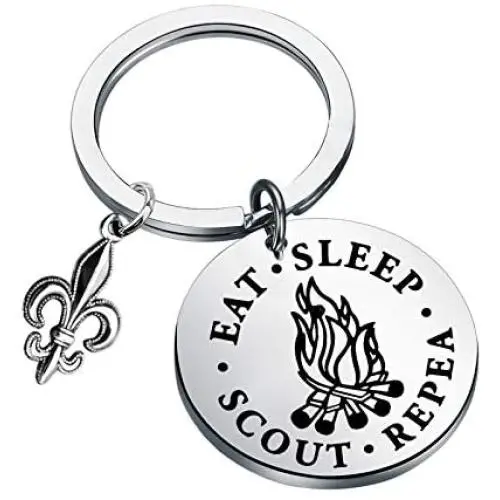 FAADBUK Scout Life Keychain Scouting Gift Eat Sleep Scout Repeat Jewelry Scout Oath Inspired Gift Scout Honor Gifts FAADBUK Scout Life Keychain Scouting Gift Eat Sleep Scout Repeat Jewelry Scout Oath Inspired Gift Scout Honor Gifts