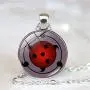 (4 Pack) Naruto Write Round Eye Pendant Chain Necklace - Metal (4 Pack) Naruto Write Round Eye Pendant Chain Necklace - Metal