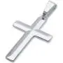 Sterling Silver Diamond Cut Thick Solid Cross Pendant 1.5'' Long Choose Your Color (Fit Upto 6mm Link Chain)