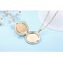 Locket Necklace That Holds Pictures Alphabet Initial Letter Round Lockets 18K Gold Plated Photo Memory Locket Necklaces