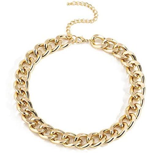 Ingemark Cuban Chunky Link Chain Choker Unisex Punk Style Thick Wide Necklace Jewelry
