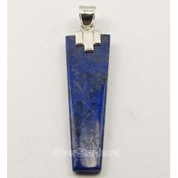 SilverStarJewel 925 Sterling Silver Cabochon Lapis Lazuli Pendant 1.9'' New Art