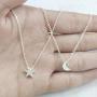 Your Always Charm Best Friend Necklace for 2 Friendship Gifts Star Moon Necklace for Friends Matching Necklaces for Best Friends