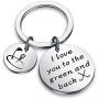 Zuo Bao Dad Golf Keychain Golf Jewelry Golfer Gift I Love You to The Green and Back Keychain Gift for Golf Players