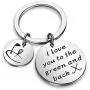 Zuo Bao Dad Golf Keychain Golf Jewelry Golfer Gift I Love You to The Green and Back Keychain Gift for Golf Players