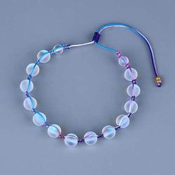 KELITCH Moon-Stone Beaded Bracelets Colorful Hand Woven Strands Bracelets Beach Bangles Jewelry