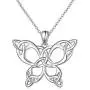 925 Sterling Silver Celtic Knot Butterfly Pendant Necklace for Women Butterfly Lovers Gifts Jewelry 925 Sterling Silver Celtic Knot Butterfly Pendant Necklace for Women Butterfly Lovers Gifts Jewelry