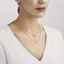 Makone Heart Necklace Gold 18k Layered Choker Necklace Gift for Women Girls Necklace Adjustable Layering Jewelry Set