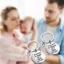 FUSTMW Promoted to Daddy/Mommy Again EST.2021 Gifts Pregnancy Announcement Keychain New Dad Gift Mama to be Mommy Jewelry