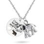 I Love You for Always and Forever Elephant Urn Necklace for Ashes Cremation Urn Pendant Keepsake Jewelry